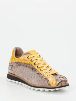 Herren Konstantin Starke – Sneaker aus geprägtem Leder senfgelb