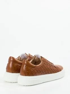 Herren Konstantin Starke – Sneaker aus Flechtleder Cognac