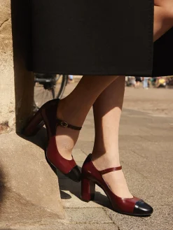 – Spangenpumps aus Hochglanzleder Bordeaux*Konstantin Starke Discount