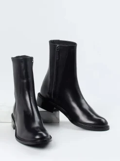 Damen Konstantin Starke – Stiefelette aus Glattleder Schwarz