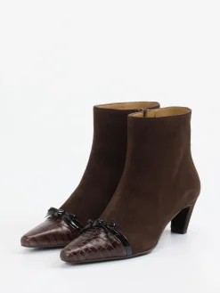 Damen Konstantin Starke – Stiefeletten aus Veloursleder Dunkel