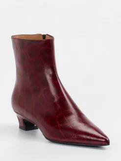– Stiefelette aus Reptilleder Bordeaux*Konstantin Starke