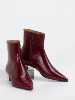 – Stiefelette aus Reptilleder Bordeaux*Konstantin Starke