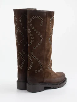 Damen Konstantin Starke – Stiefel aus Veloursleder Dunkel