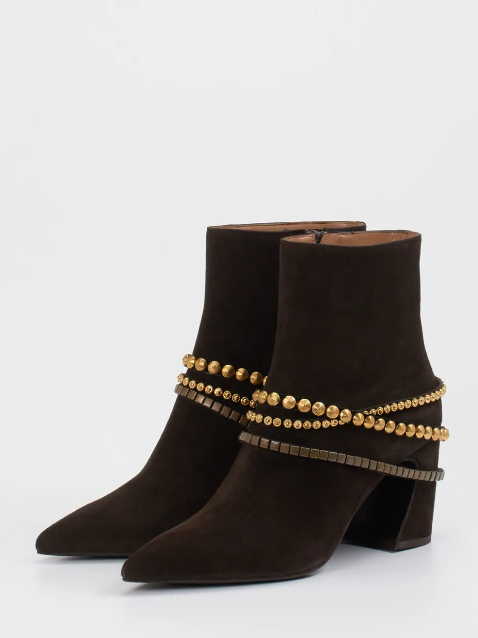 – Stiefelette aus Veloursleder Dunkel*Konstantin Starke Sale