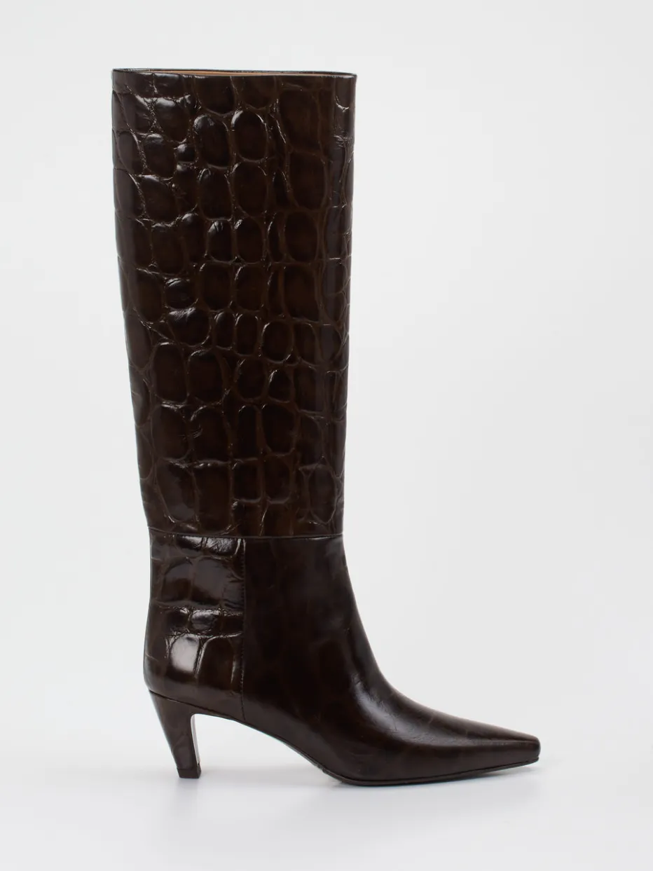 Damen Konstantin Starke – Stiefel aus geprägtem Leder Dunkel