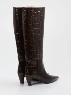 Damen Konstantin Starke – Stiefel aus geprägtem Leder Dunkel