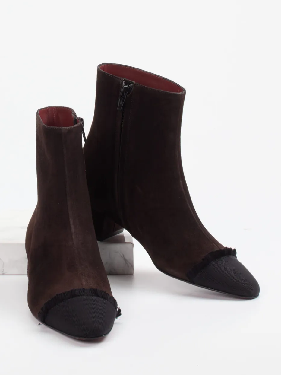 Damen Konstantin Starke – Stiefelette aus Veloursleder dunkel