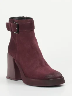 Damen Konstantin Starke – Stiefeletten aus Veloursleder Bordeaux