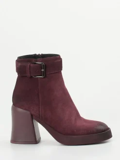 Damen Konstantin Starke – Stiefeletten aus Veloursleder Bordeaux