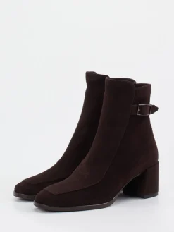 Damen Konstantin Starke – Stiefeletten aus Veloursleder Dunkel