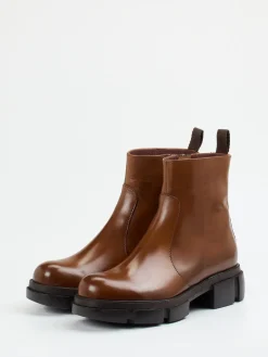 Damen Konstantin Starke – Stiefeletten aus Kalbleder Cognac