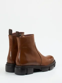 Damen Konstantin Starke – Stiefeletten aus Kalbleder Cognac