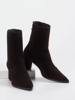 – Stiefeletten aus Veloursleder Dunkel*Konstantin Starke New