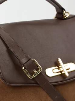 Damen Konstantin Starke – Top-Handle-Bag aus Kalbleder Cognac