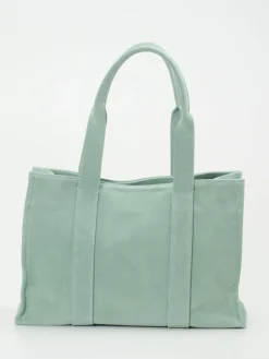 Damen Konstantin Starke – Tote Bag aus Veloursleder Salbei