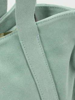 Damen Konstantin Starke – Tote Bag aus Veloursleder Salbei