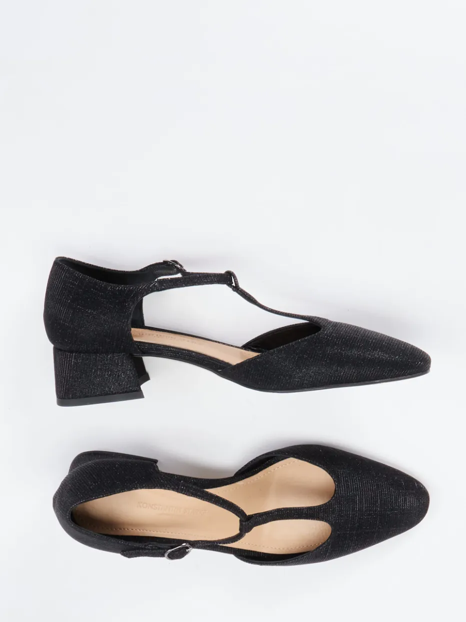 – T-Steg-Pumps aus Metallicleder*Konstantin Starke Outlet