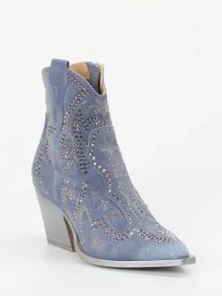 Damen Konstantin Starke – Western-Stiefelette aus Veloursleder