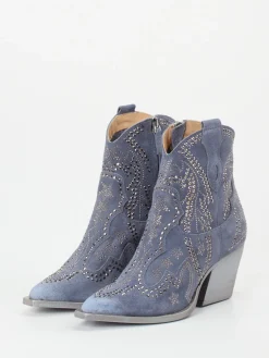 Damen Konstantin Starke – Western-Stiefelette aus Veloursleder