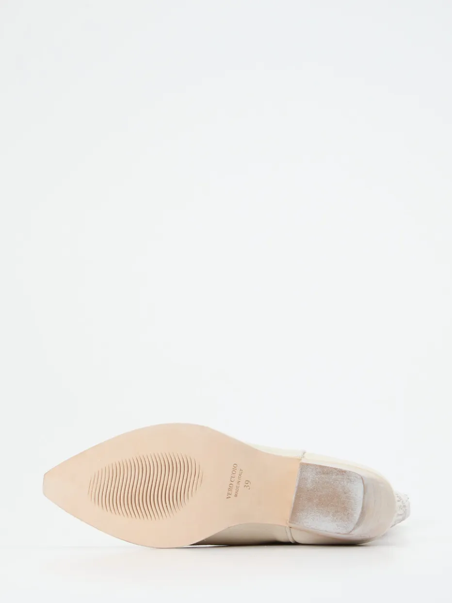 Damen Konstantin Starke – Western-Boots aus Kalbleder cremeweiß