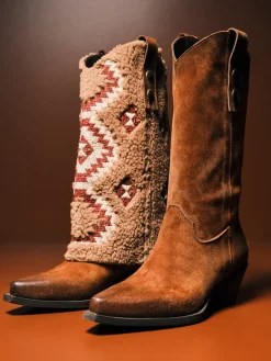 – Western Boots aus Veloursleder*Konstantin Starke New