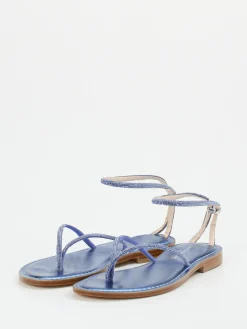 – Zehentrenner aus Metallicleder*Konstantin Starke Sale