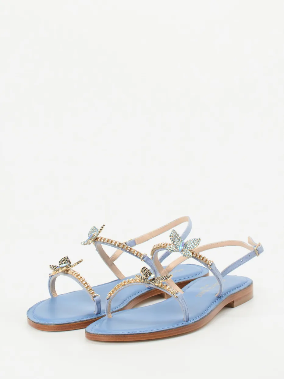 Damen Konstantin Starke – Zehentrenner-Sandale aus Metallicleder