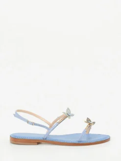 Damen Konstantin Starke – Zehentrenner-Sandale aus Metallicleder