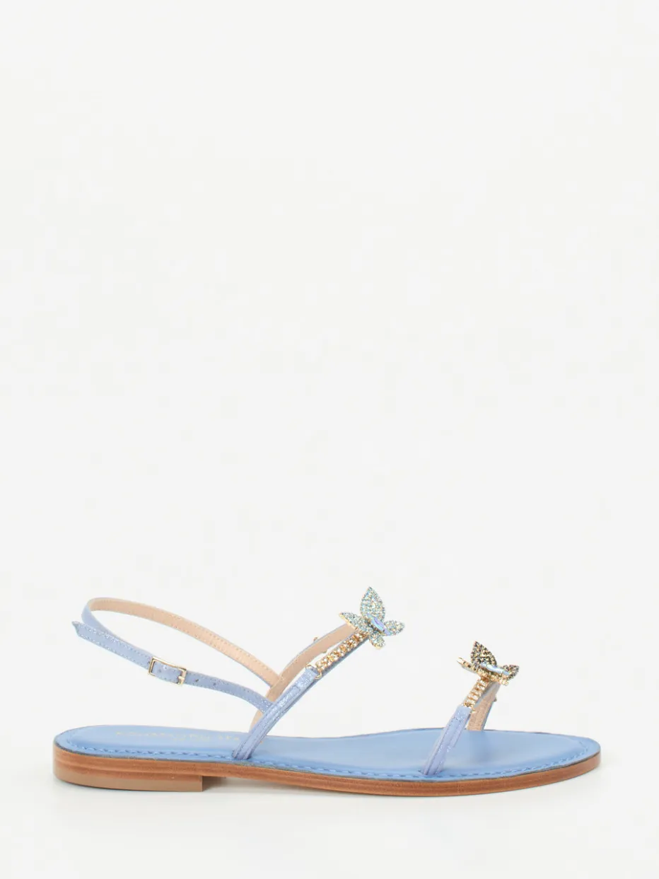 Damen Konstantin Starke – Zehentrenner-Sandale aus Metallicleder