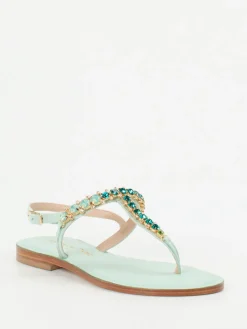 – Zehentrenner aus Metallicleder mint*Konstantin Starke Outlet