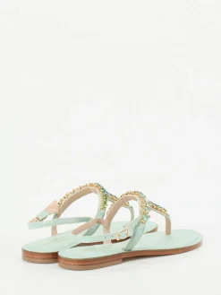 – Zehentrenner aus Metallicleder mint*Konstantin Starke Outlet