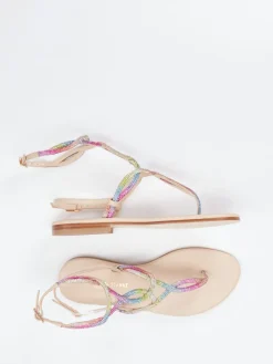 Damen Konstantin Starke – Zehentrenner-Sandale aus Metallicleder