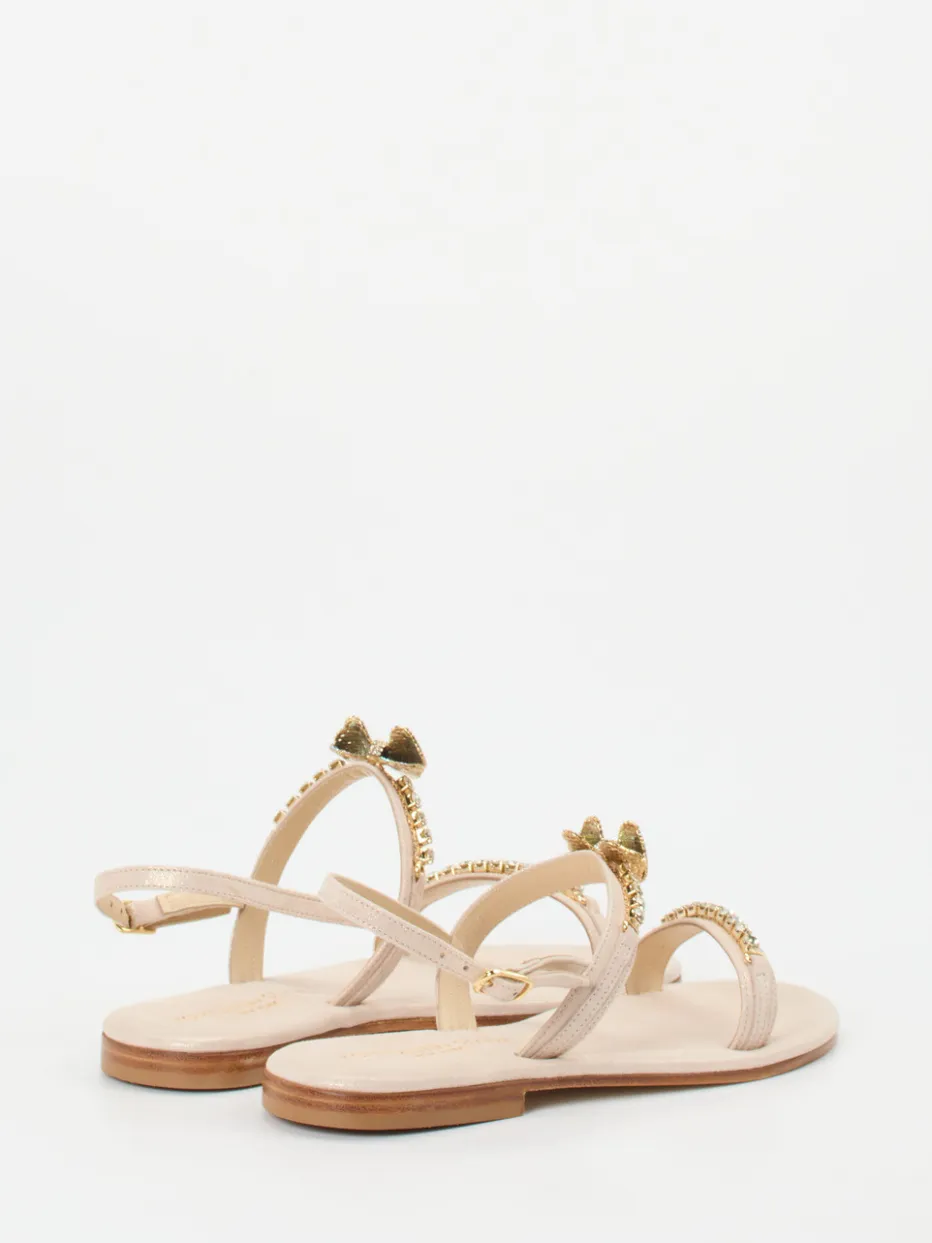 – Zehentrenner-Sandale aus Metallicleder*Konstantin Starke Sale