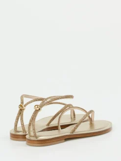 – Zehentrenner-Sandale aus Metallicleder*Konstantin Starke Outlet