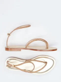 – Zehentrenner-Sandale aus Metallicleder*Konstantin Starke Outlet