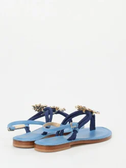 – Zehentrenner aus Textil mit Kristallbesatz*Konstantin Starke Hot