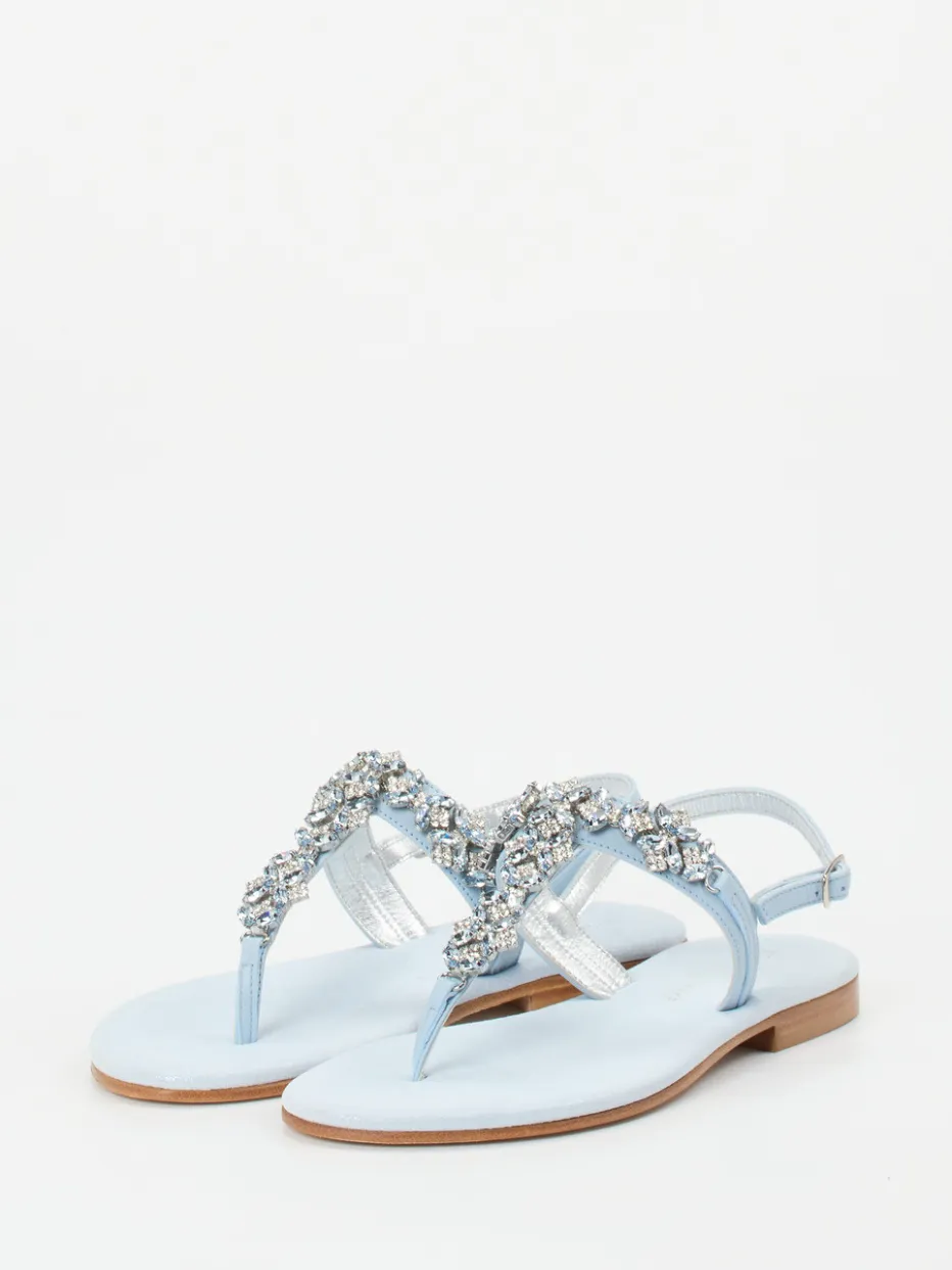 – Zehentrenner-Sandale aus Metallicleder hell*Konstantin Starke Clearance