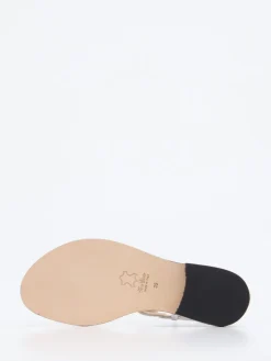 – Zehentrenner-Sandale aus Metallicleder*Konstantin Starke Hot