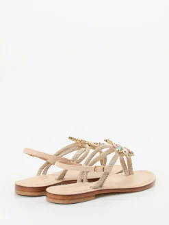 Damen Konstantin Starke – Zehentrenner-Sandalen aus Textil und Leder