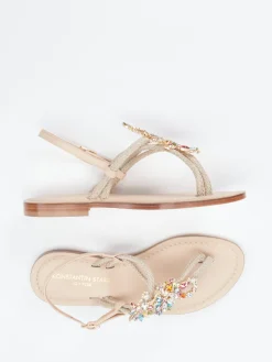 Damen Konstantin Starke – Zehentrenner-Sandalen aus Textil und Leder