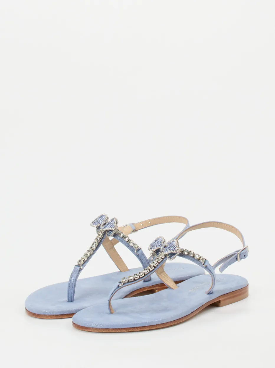 Damen Konstantin Starke – Zehentrenner aus Metallicleder Hell