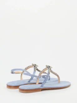 Damen Konstantin Starke – Zehentrenner aus Metallicleder Hell