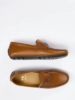 Herren La Martina – Loafer aus Kalbleder Cognac