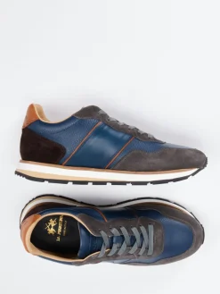 – Retro-Sneaker aus Kalbleder und Velours*La Martina New