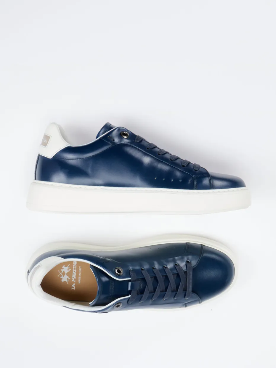 Herren La Martina – Sneaker aus Kalbleder Marine