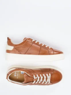 Herren La Martina – Sneaker aus Kalbleder Cognac