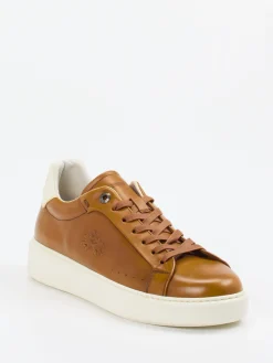 Herren La Martina – Sneaker aus Kalbleder cognac