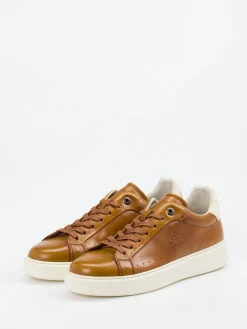 Herren La Martina – Sneaker aus Kalbleder cognac