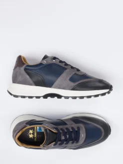 Herren La Martina – Sneaker aus Kalbleder in und Blau